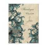 Elegant aqua Thank You Cards