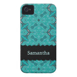 Elegant Aquamarine Personalized Case-Mate iPhone 4 Case-Mate iPhone 4 Case