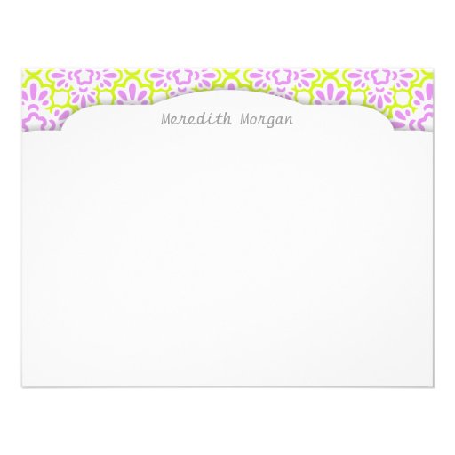 Elegant Arabesque Damask Lilac Purple Personalized Personalized Announcement