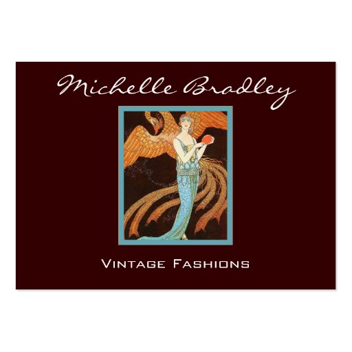Elegant Art Deco Fashion Business Card Template (front side)