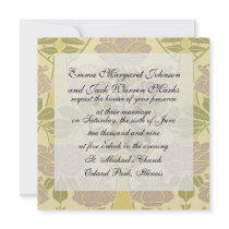 elegant art deco flora bliss personalized invitation