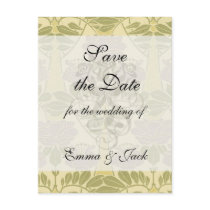 elegant art deco flora bliss post card
