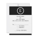 Elegant Art Deco Monogram R Wedding Reply Cards Custom Invitations