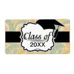 elegant art nouveau flowers floral personalized shipping label