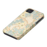 elegant art nouveau summer floral pattern iPhone 4 cover