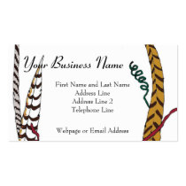 Elegant Artistic Feather Business Cards