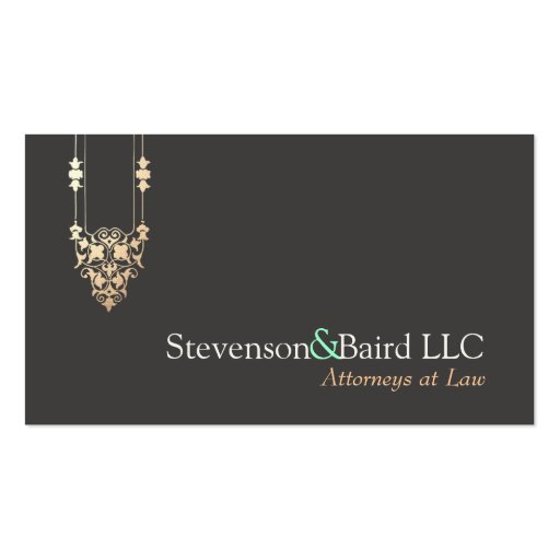 Elegant Attorney at Law Business Card (front side)