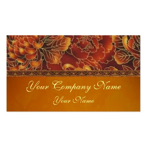 Elegant Autumn Frost Business Card (front side)