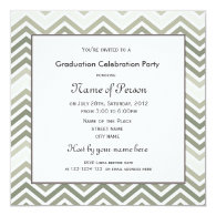 Elegant B&W chevron graduation party invitations. Invitation