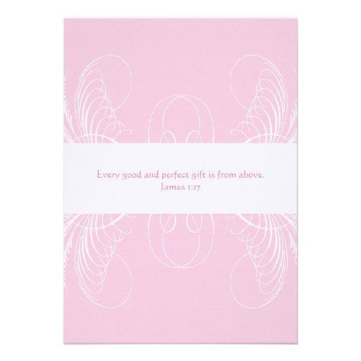 Elegant Baby Girl Baptism Invitation