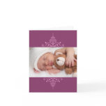 Elegant Baby Girl Birth Announcement Photo Card