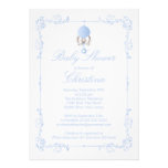 Elegant Baby Rattle Boy Baby Shower Invitation invitations