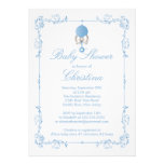Elegant Baby Rattle Boy Baby Shower Invitation invitations