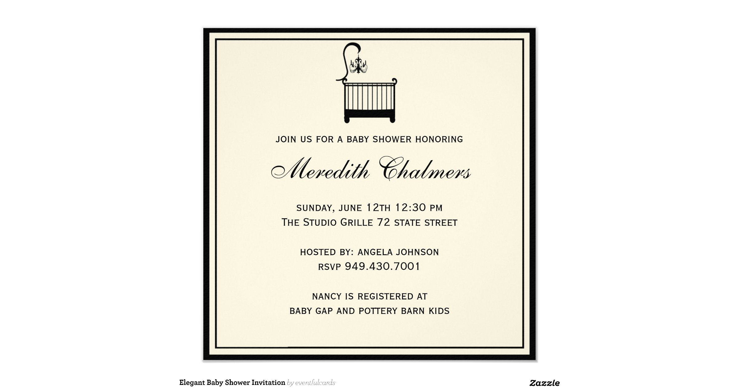 Elegant Baby Shower Invitation | Zazzle