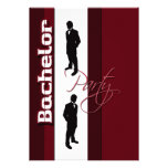 Elegant "bachelor party" formal stag personalized invites