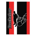 Elegant "bachelor party" stag formal custom invites