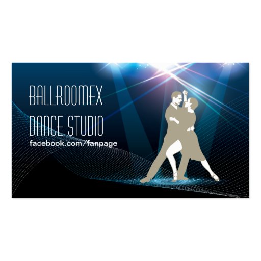 Elegant Ballroom Dance Studio Business Card