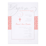 Elegant Baptism Invitation  |  Coral invitations