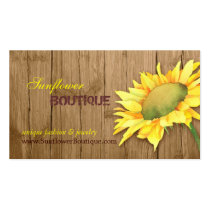 Elegant Barnwood Sunflower Fashion Business Cards business cards
