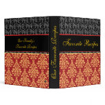 Elegant Baroque Damask Favorite Recipes Cookbook binders