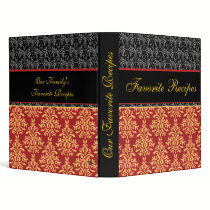 Elegant Baroque Damask Favorite Recipes Cookbook binders