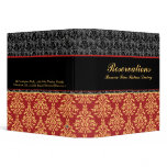 Elegant Baroque Damask Restaurant Reservation Book Vinyl Binder