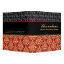 Elegant Baroque Damask Restaurant Reservation Book Vinyl Binder