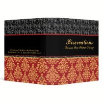 Elegant Baroque Damask Restaurant Reservation Book binders