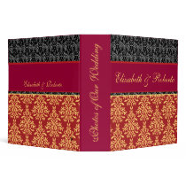 Elegant Baroque Damask Wedding Album Notebook binders by AntiqueImages Elegant Baroque Damask Wedding Album Notebook binders