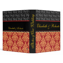Elegant Baroque Damask Wedding Album Notebook binders