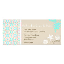 Elegant Beach Pattern Party Invitation 2 invitations