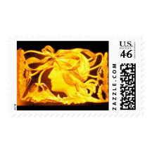 ELEGANT BEAUTY black ,golden yellow Stamp