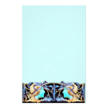 ELEGANT BEAUTY blue,black Stationery Design