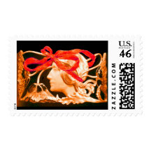 ELEGANT BEAUTY red brown black Stamp