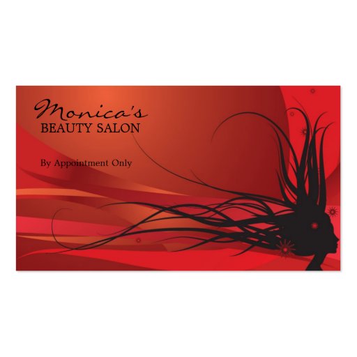 Elegant Beauty Salon Business Card w/ Appointment (front side)