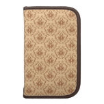 Elegant beige and brown damask pattern. planner