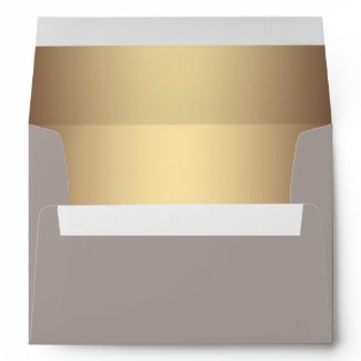 Elegant Beige and Gold Linen Envelopes