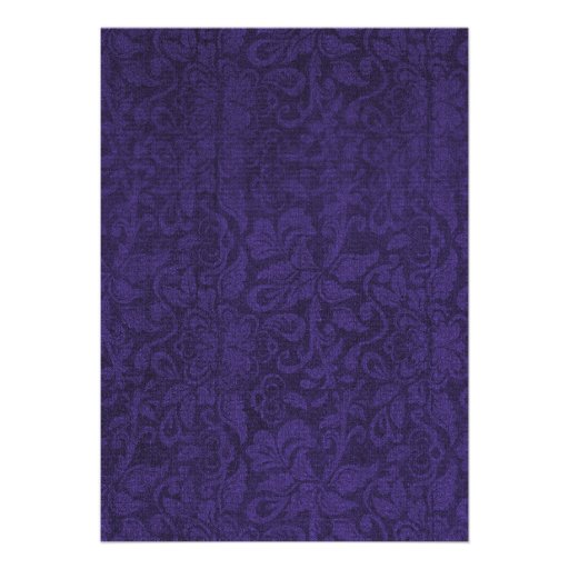 Elegant Beige and Purple Wedding Invitation