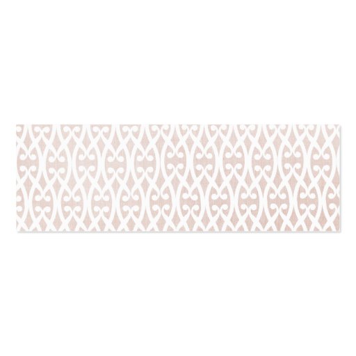 Elegant Beige and White Lattice Pattern Business Cards