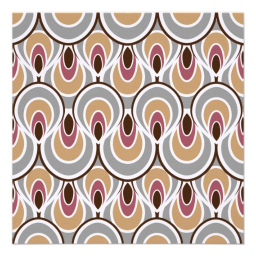 Elegant Beige & Brown Art Deco Linen Invites