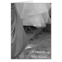 Elegant Best Friend Maid of Honor Request Card