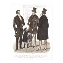 Caballeros elegantes de Biedermeier en sombreros d posters