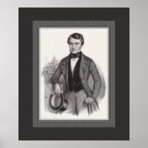 Elegant Biedermeier Portrait of Handsome Gentleman Print