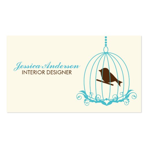 Elegant Birdcage Business Cards