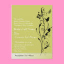 Elegant  Birds & Butterflies Wedding Invitation postcards