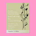 Elegant  Birds & Butterflies Wedding Invitation postcards