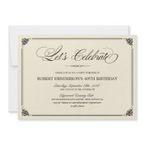 Elegant Birthday Invitations