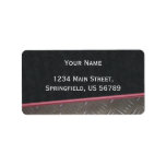 elegant black address label