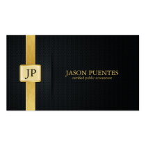 Elegant Black and Gold Accounting Business Card Template