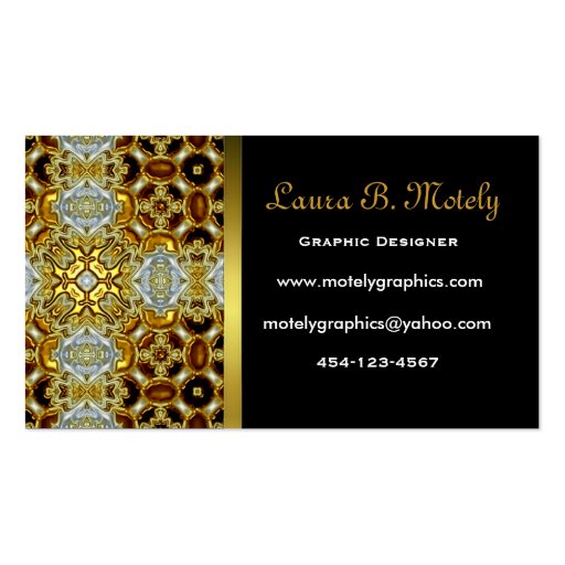 Elegant Black and Gold Business Card (front side)